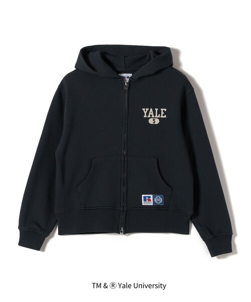 Russell Athletic（ラッセルアスレティック）の「RUSSELL ATHLETIC:〈洗濯機可能〉YALE HOODIE（カーディガン/ボレロ・レディース・ベージュ/ネイビー/ライトグレー・ONE SIZE）」の5枚目の写真