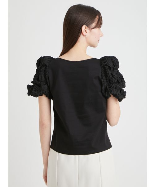 CELFORD（セルフォード）の「【洗える】タックバルーンスリーブカットソー（Tシャツ/カットソー・レディース・ブラック/サックスブルー/オフホワイト・36/38）」の5枚目の写真