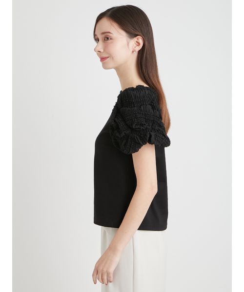 CELFORD（セルフォード）の「【洗える】タックバルーンスリーブカットソー（Tシャツ/カットソー・レディース・ブラック/サックスブルー/オフホワイト・36/38）」の6枚目の写真