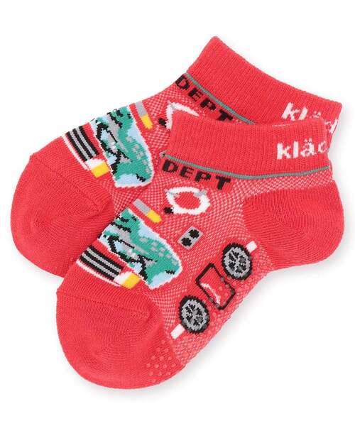 kladskap（クレードスコープ）の「乗り物4種スニーカーインソックス（ソックス/靴下・キッズ・エメラルド/レッド/ブラック/イエロー・L(18-20cm)/M(16-18cm)/S(13-15cm)/11-13cm）」の4枚目の写真