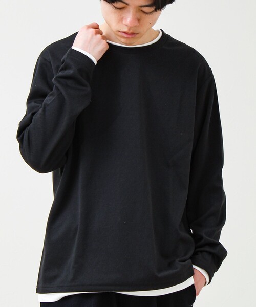 GLOSTER(グロスター)の「メランジ微起毛スムース フェイクレイヤード ロンT(Tシャツ/カットソー・メンズ・ライトグリーン/ネイビー/ライトグレー/ブラック・M/L/S)」の20枚目の写真