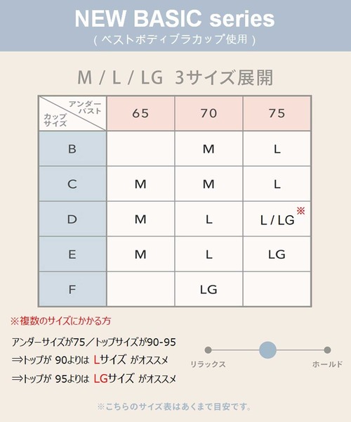 bijorie（ビジュリィ）の「【bijorie】[5つの機能付き]カップ付きブラトップ／NEW BASIC 26SS（ブラジャー・レディース・ライトグレー/オフホワイト/ブラック・MEDIUM/LARGE/LG）」の7枚目の写真
