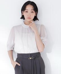 NATURAL BEAUTY BASIC（ナチュラルビューティーベーシック）の「◇ハイネックシアースリーブブラウス半袖（シャツ/ブラウス）」