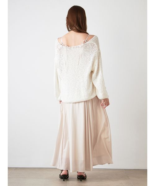 SNIDEL（スナイデル）の「スラブニットセットワンピース（ワンピース・レディース・ラベンダー/イエロー/アイボリー・0/1）」の6枚目の写真