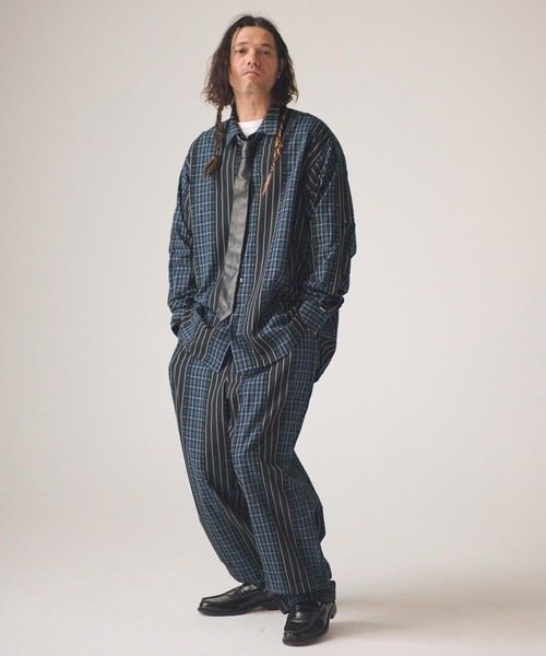 ADAM PATEK(アダムパテック)の「ms6439-jacquard check-stripe shirt シャツ(AP2615015)(シャツ/ブラウス・メンズ・ブラック/ホワイト・2/1)」の15枚目の写真