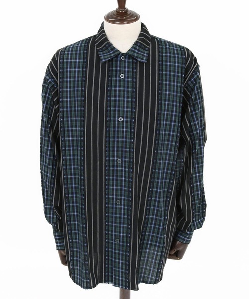 ADAM PATEK(アダムパテック)の「ms6439-jacquard check-stripe shirt シャツ(AP2615015)(シャツ/ブラウス・メンズ・ブラック/ホワイト・2/1)」の17枚目の写真