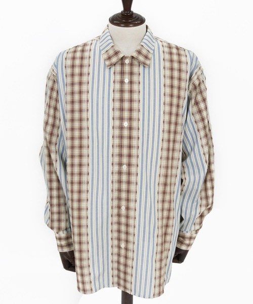 ADAM PATEK(アダムパテック)の「ms6439-jacquard check-stripe shirt シャツ(AP2615015)(シャツ/ブラウス・メンズ・ブラック/ホワイト・2/1)」の20枚目の写真