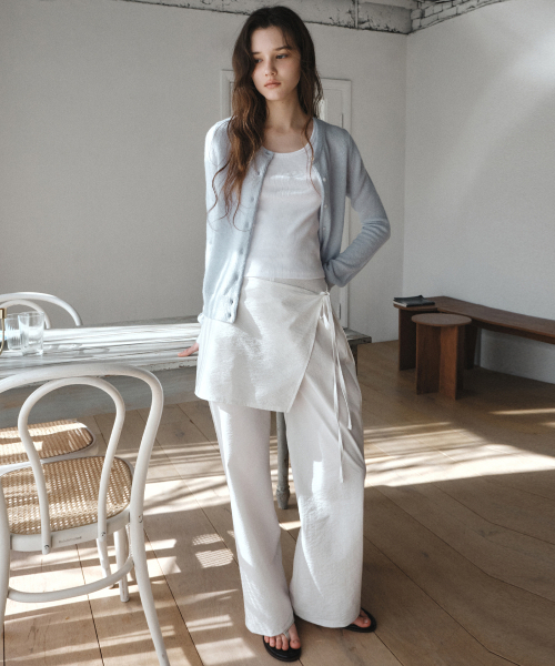 WEDNESDAYOASISFORWOMEN（ウェンズデー オアシス フォー ウーマン）の「ストライプラップスカートパンツ_IVORY(W26PT08)（その他パンツ・レディース・アイボリー・SMALL/MEDIUM）」の3枚目の写真