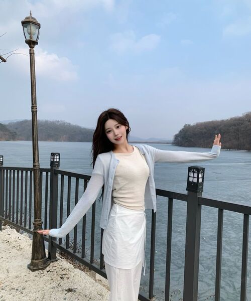WEDNESDAYOASISFORWOMEN（ウェンズデー オアシス フォー ウーマン）の「ストライプラップスカートパンツ_IVORY(W26PT08)（その他パンツ・レディース・アイボリー・SMALL/MEDIUM）」の6枚目の写真
