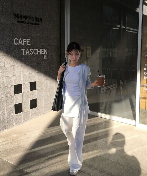 WEDNESDAYOASISFORWOMEN（ウェンズデー オアシス フォー ウーマン）の「ストライプラップスカートパンツ_IVORY(W26PT08)（その他パンツ・レディース・アイボリー・SMALL/MEDIUM）」の7枚目の写真