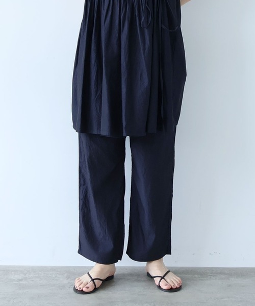 yuni（ユニ　）の「△cotton cupla product dye pettit pants（その他パンツ・レディース・ピンク/カーキ/ネイビー/ブルー・FREE）」の3枚目の写真