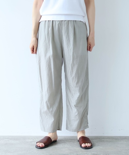 yuni（ユニ　）の「△cotton cupla product dye pettit pants（その他パンツ・レディース・ピンク/カーキ/ネイビー/ブルー・FREE）」の2枚目の写真