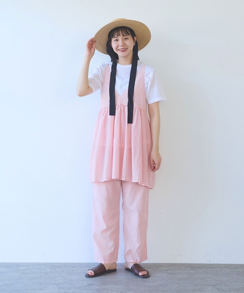 yuni（ユニ　）の「cotton cupla product dye pettit pants（その他パンツ・レディース・ピンク・FREE）」の10枚目の写真