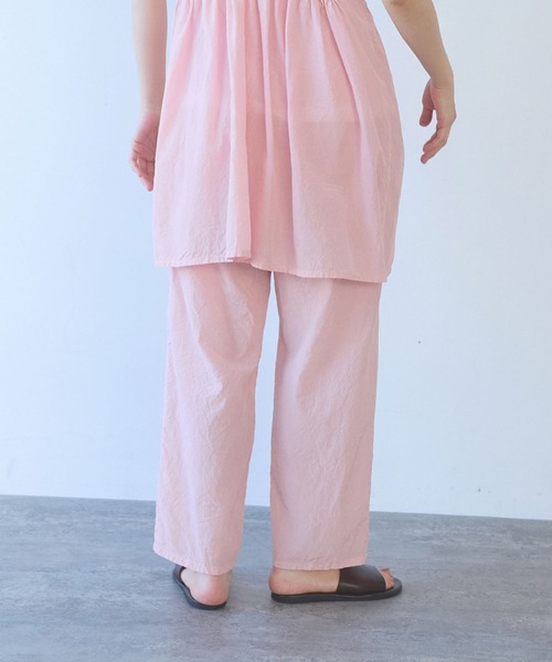 yuni（ユニ　）の「cotton cupla product dye pettit pants（その他パンツ・レディース・ピンク・FREE）」の2枚目の写真