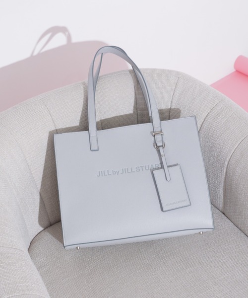JILL by JILL STUART(ジルバイジルスチュアート)の「ユースフルスクエアトートバッグ(トートバッグ・レディース・グレー/ブラック/ピンク・FREE)」の1枚目の写真