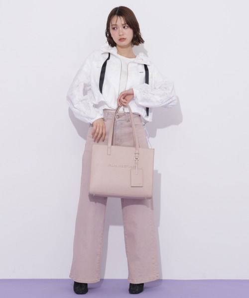 JILL by JILL STUART(ジルバイジルスチュアート)の「ユースフルスクエアトートバッグ(トートバッグ・レディース・グレー/ブラック/ピンク・FREE)」の13枚目の写真
