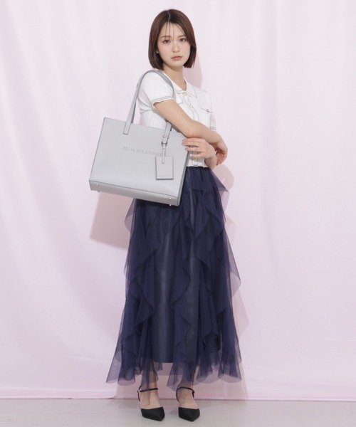 JILL by JILL STUART(ジルバイジルスチュアート)の「ユースフルスクエアトートバッグ(トートバッグ・レディース・グレー/ブラック/ピンク・FREE)」の7枚目の写真