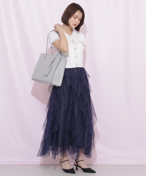 JILL by JILL STUART(ジルバイジルスチュアート)の「ユースフルスクエアトートバッグ(トートバッグ・レディース・グレー/ブラック/ピンク・FREE)」の8枚目の写真