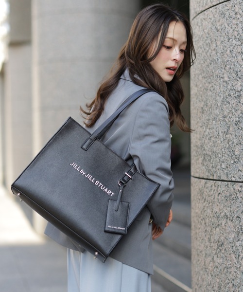 JILL by JILL STUART(ジルバイジルスチュアート)の「ユースフルスクエアトートバッグ(トートバッグ・レディース・グレー/ブラック/ピンク・FREE)」の16枚目の写真