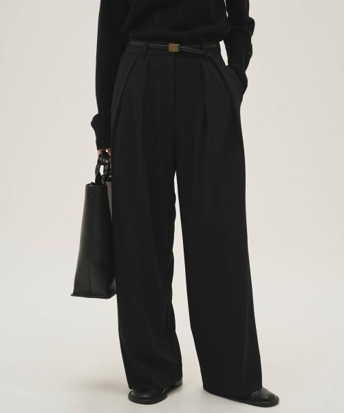 CANAL JEAN(キャナルジーン)の「TODAYFUL Doubletuck Twill Trousers ダブルタックツイルトラウザーズ/12620714(その他パンツ・レディース・ブラック・36/38)」の1枚目の写真