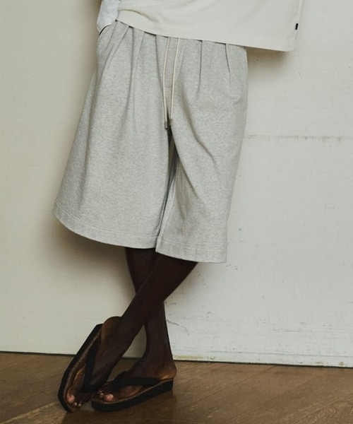 ROTOL(ロトル)の「【ROTOL/ロトル】Double Tuck Hakama Sweat Shorts(その他パンツ・メンズ・グレー/ブラック・2/1)」の1枚目の写真