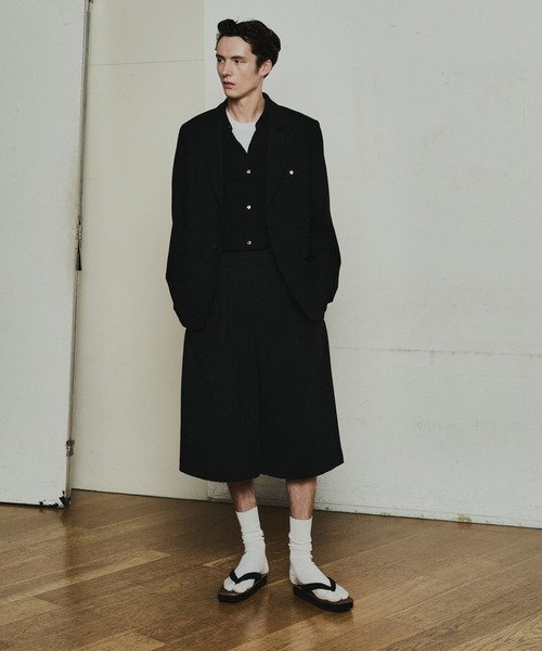 ROTOL(ロトル)の「【ROTOL/ロトル】Double Tuck Hakama Sweat Shorts(その他パンツ・メンズ・グレー/ブラック・2/1)」の3枚目の写真