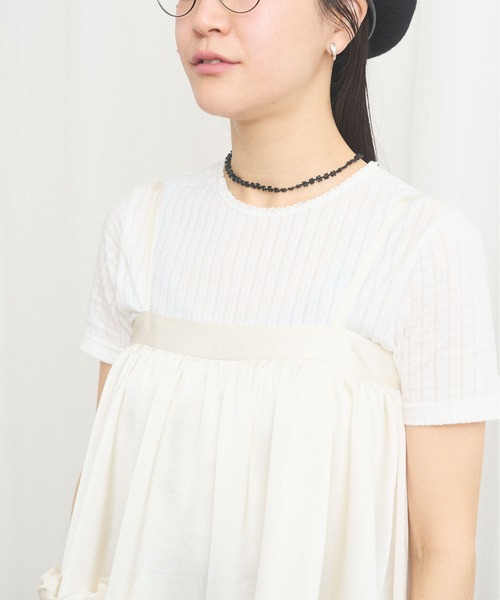 fig London(フィグロンドン)の「tiny garden necklace(ネックレス・レディース・ブラック/ピンク・FREE)」の4枚目の写真