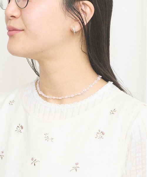 fig London(フィグロンドン)の「tiny garden necklace(ネックレス・レディース・ブラック/ピンク・FREE)」の21枚目の写真