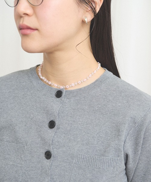 fig London(フィグロンドン)の「tiny garden necklace(ネックレス・レディース・ブラック/ピンク・FREE)」の20枚目の写真