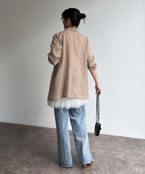 DouDou（ドゥドゥ）の「マルチWAYフリルトップス（シャツ/ブラウス・レディース・ブラック/オフホワイト・FREE）」の5枚目の写真