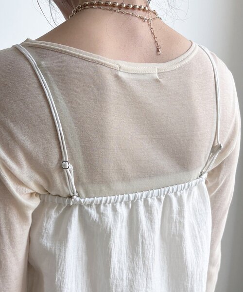 DouDou（ドゥドゥ）の「マルチWAYフリルトップス（シャツ/ブラウス・レディース・ブラック/オフホワイト・FREE）」の20枚目の写真