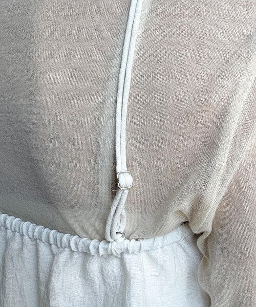 DouDou（ドゥドゥ）の「マルチWAYフリルトップス（シャツ/ブラウス・レディース・ブラック/オフホワイト・FREE）」の21枚目の写真