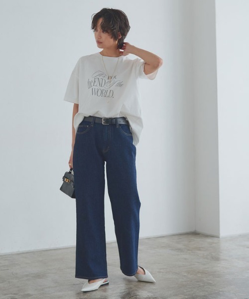 RASW（ラス）の「[RASW]ソフトUSAコットンロゴTシャツ（Tシャツ/カットソー・レディース・カーキ/オフホワイト・M/L）」の3枚目の写真