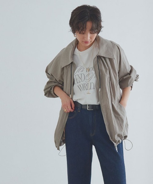RASW（ラス）の「[RASW]ソフトUSAコットンロゴTシャツ（Tシャツ/カットソー・レディース・カーキ/オフホワイト・M/L）」の6枚目の写真