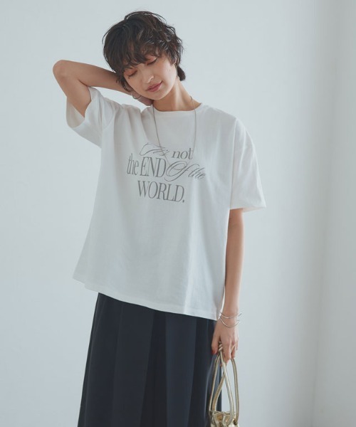 RASW（ラス）の「[RASW]ソフトUSAコットンロゴTシャツ（Tシャツ/カットソー・レディース・カーキ/オフホワイト・M/L）」の7枚目の写真
