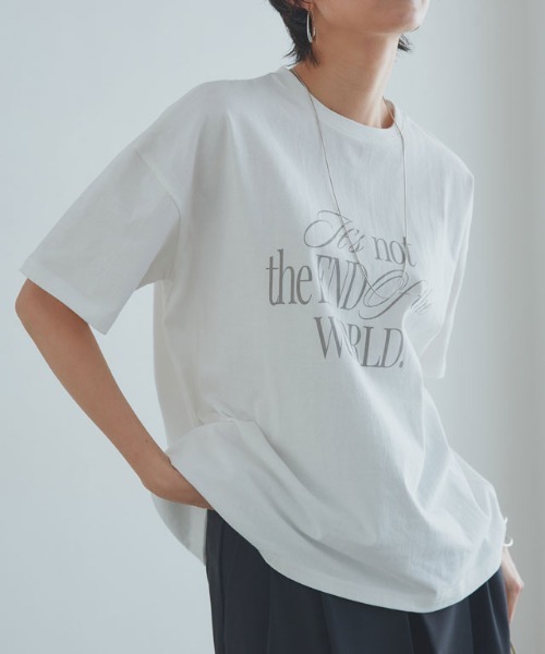 RASW（ラス）の「[RASW]ソフトUSAコットンロゴTシャツ（Tシャツ/カットソー・レディース・カーキ/オフホワイト・M/L）」の8枚目の写真