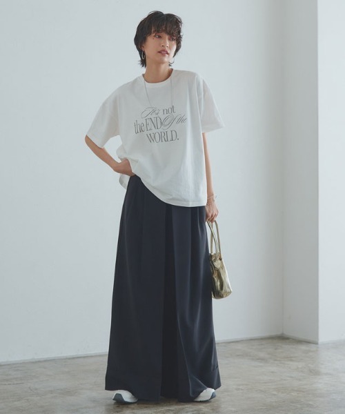 RASW（ラス）の「[RASW]ソフトUSAコットンロゴTシャツ（Tシャツ/カットソー・レディース・カーキ/オフホワイト・M/L）」の9枚目の写真