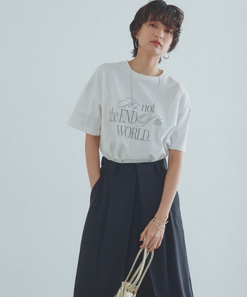 RASW（ラス）の「[RASW]ソフトUSAコットンロゴTシャツ（Tシャツ/カットソー・レディース・カーキ/オフホワイト・M/L）」の11枚目の写真