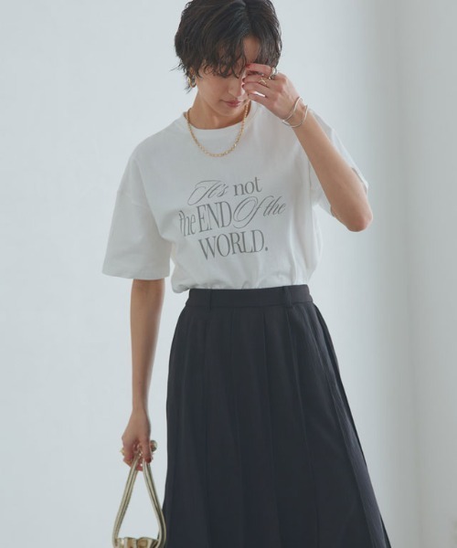 RASW（ラス）の「[RASW]ソフトUSAコットンロゴTシャツ（Tシャツ/カットソー・レディース・カーキ/オフホワイト・M/L）」の15枚目の写真
