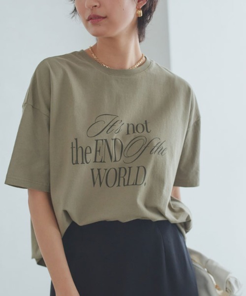 RASW（ラス）の「[RASW]ソフトUSAコットンロゴTシャツ（Tシャツ/カットソー・レディース・カーキ/オフホワイト・M/L）」の21枚目の写真