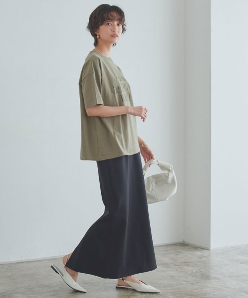 RASW（ラス）の「[RASW]ソフトUSAコットンロゴTシャツ（Tシャツ/カットソー・レディース・カーキ/オフホワイト・M/L）」の22枚目の写真