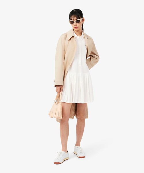 LACOSTE(ラコステ)の「ストレッチ鹿の子地プリーツポロドレス(ワンピース・レディース・オフホワイト/ブラウン・38/40/34/36)」の16枚目の写真