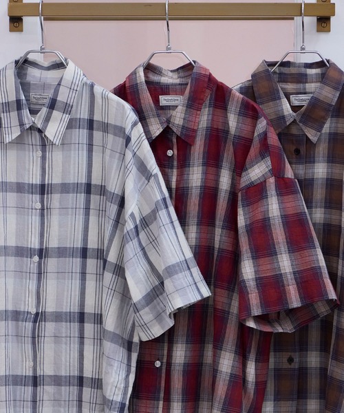 THE CRAFT CREW PRODUCTS(ザクラフトクループロダクツ)の「インドコットン ボイルチェック アソート 半袖シャツ【THE CRAFT CREW PRODUCTS】(シャツ/ブラウス・レディース・ブラウン/ベージュ系/レッド/ブラック/ブルー/ネイビー系・FREE)」の8枚目の写真