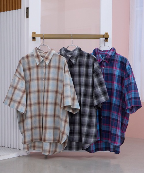 THE CRAFT CREW PRODUCTS(ザクラフトクループロダクツ)の「インドコットン ボイルチェック アソート 半袖シャツ【THE CRAFT CREW PRODUCTS】(シャツ/ブラウス・レディース・ブラウン/ベージュ系/レッド/ブラック/ブルー/ネイビー系・FREE)」の9枚目の写真