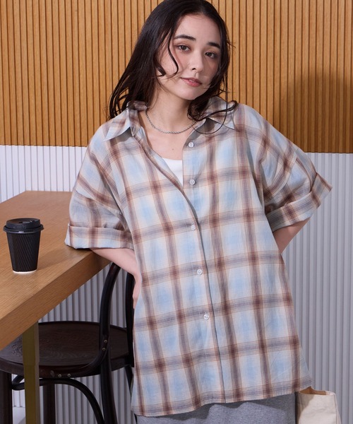 THE CRAFT CREW PRODUCTS(ザクラフトクループロダクツ)の「インドコットン ボイルチェック アソート 半袖シャツ【THE CRAFT CREW PRODUCTS】(シャツ/ブラウス・レディース・ブラウン/ベージュ系/レッド/ブラック/ブルー/ネイビー系・FREE)」の11枚目の写真