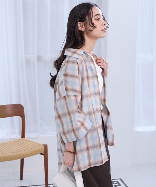 THE CRAFT CREW PRODUCTS(ザクラフトクループロダクツ)の「インドコットン ボイルチェック アソート 半袖シャツ【THE CRAFT CREW PRODUCTS】(シャツ/ブラウス・レディース・ブラウン/ベージュ系/レッド/ブラック/ブルー/ネイビー系・FREE)」の14枚目の写真
