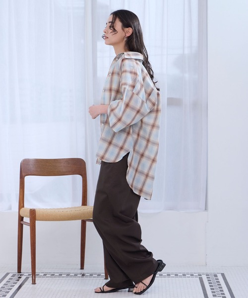 THE CRAFT CREW PRODUCTS(ザクラフトクループロダクツ)の「インドコットン ボイルチェック アソート 半袖シャツ【THE CRAFT CREW PRODUCTS】(シャツ/ブラウス・レディース・ブラウン/ベージュ系/レッド/ブラック/ブルー/ネイビー系・FREE)」の20枚目の写真