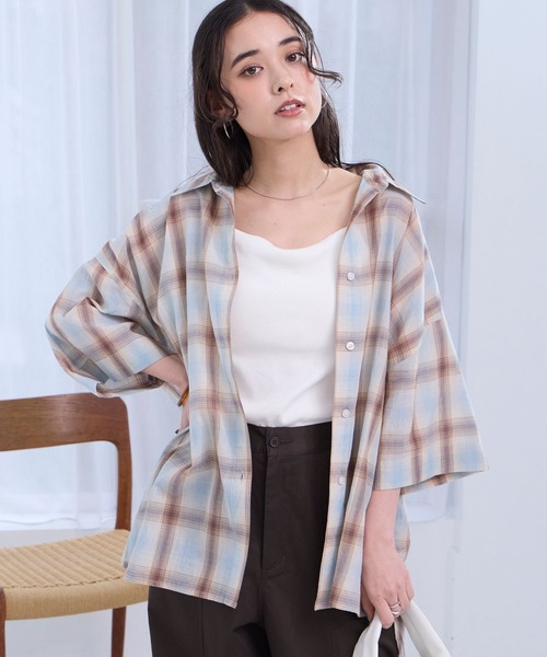 THE CRAFT CREW PRODUCTS(ザクラフトクループロダクツ)の「インドコットン ボイルチェック アソート 半袖シャツ【THE CRAFT CREW PRODUCTS】(シャツ/ブラウス・レディース・ブラウン/ベージュ系/レッド/ブラック/ブルー/ネイビー系・FREE)」の22枚目の写真