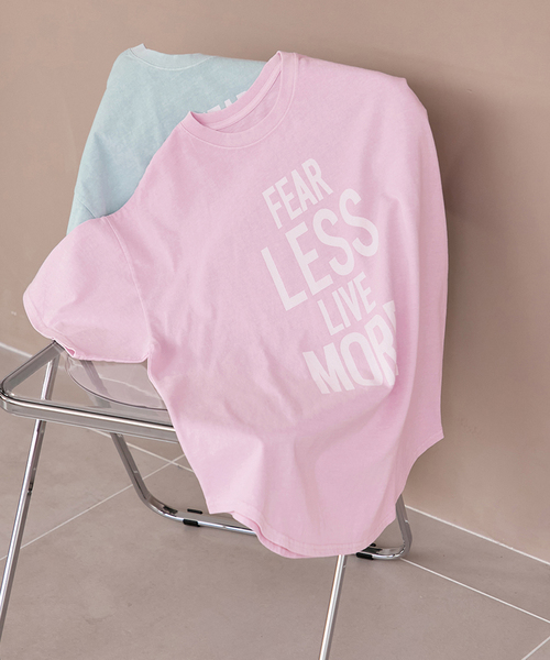 JOURNAL STANDARD(ジャーナルスタンダード)の「《追加》ラウンドヘムピグメントT(Tシャツ/カットソー・レディース・ピンク/ホワイト系その他/ベージュ/チョコ・FREE)」の4枚目の写真