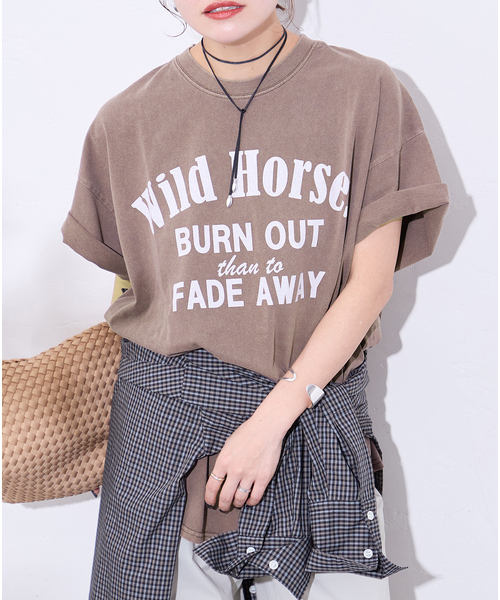 JOURNAL STANDARD(ジャーナルスタンダード)の「《追加》ラウンドヘムピグメントT(Tシャツ/カットソー・レディース・ピンク/ホワイト系その他/ベージュ/チョコ・FREE)」の19枚目の写真